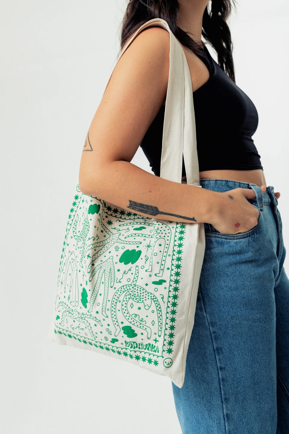 Pelusita Tote Bag & Eyes Cap, image 9