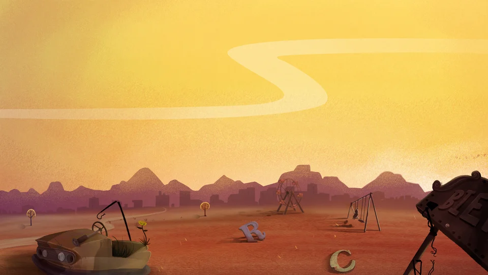 Cárcel, a desert landscape at dusk